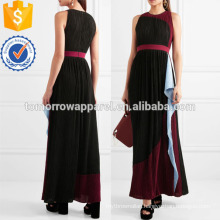 Color-block Plisse-georgette Maxi Dress Manufacture Wholesale Fashion Women Apparel (TA3002D)